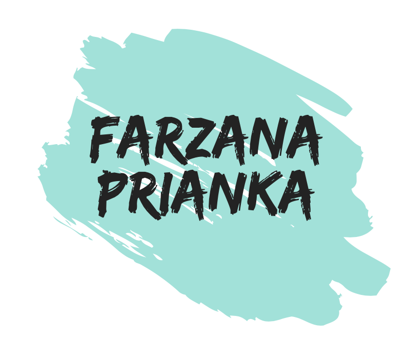 Logo that represents the website owner's name as Farzana Prianka